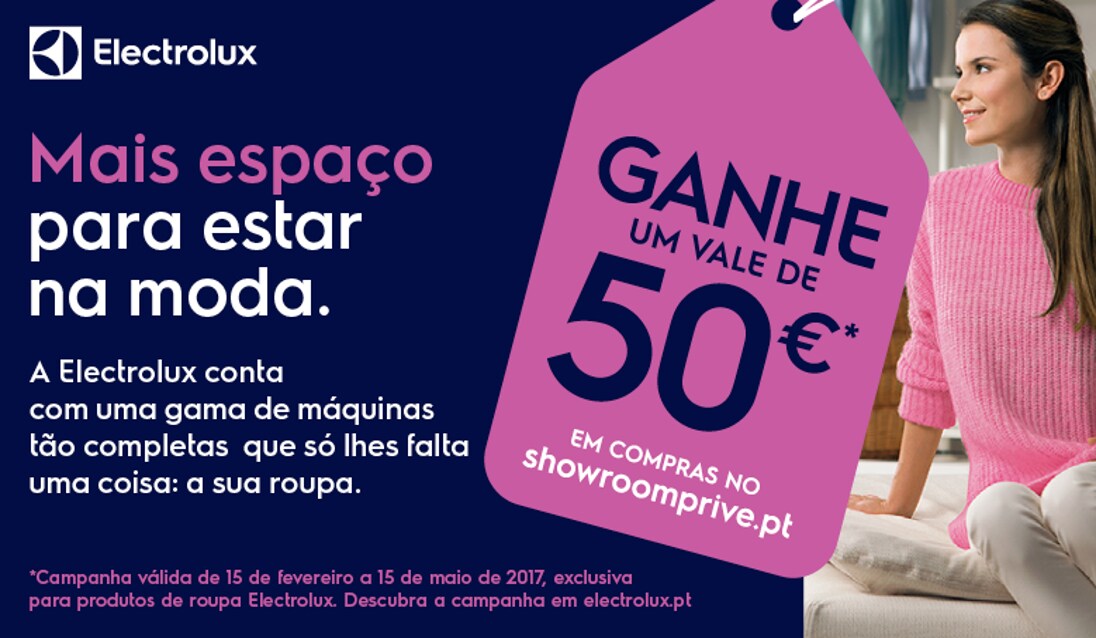 Campanha Electrolux Roupa «Mais espaço para estar na moda»