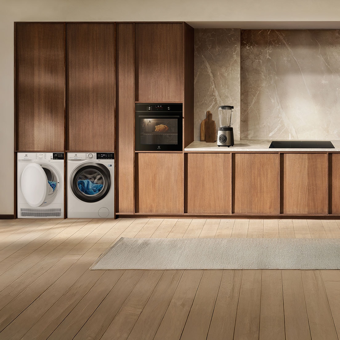 kitchen counter and appliances