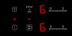 Botão “Stop and Go” de uma placa de indução da Electrolux