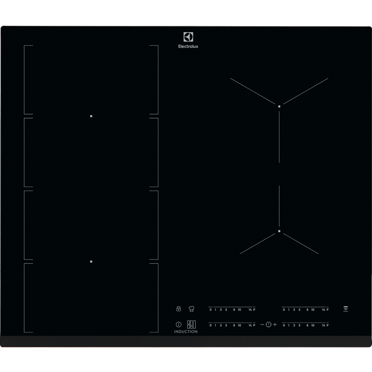 Placa de indução Série 600 FlexiBridge de 60 cm