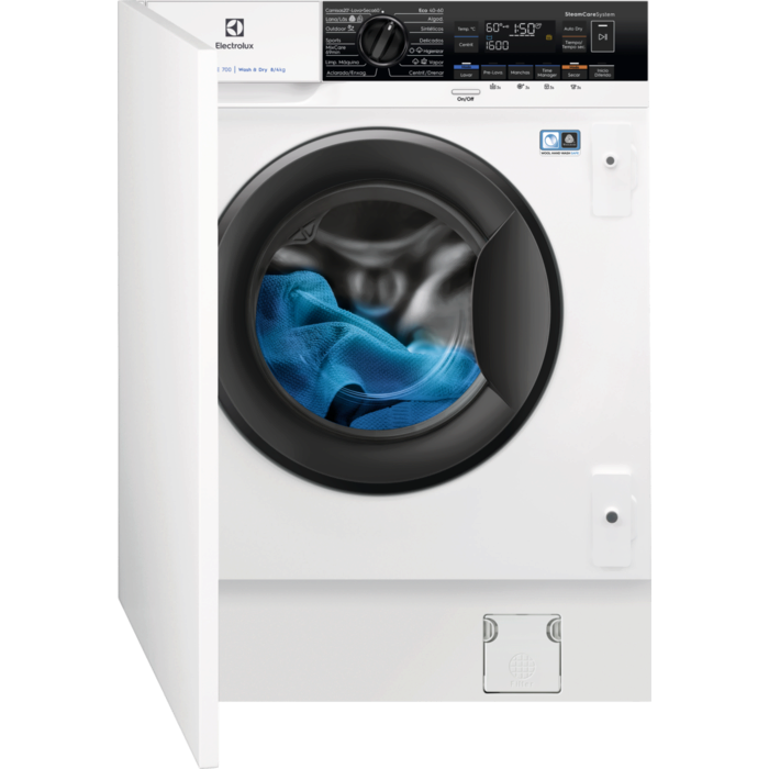 Máquina de lavar e secar de integrar Série 700 DualCare de 8.0 kg