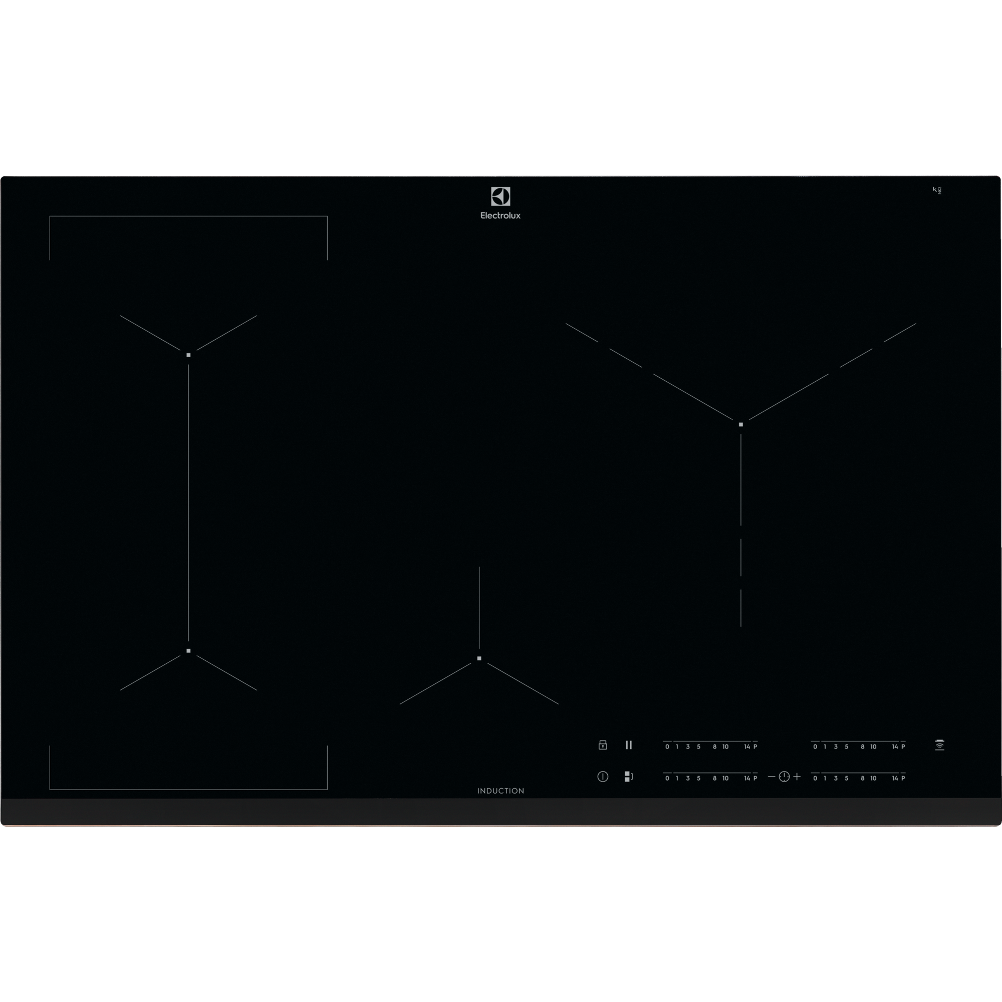 Placa de indução Série 600 Bridge de 80 cm