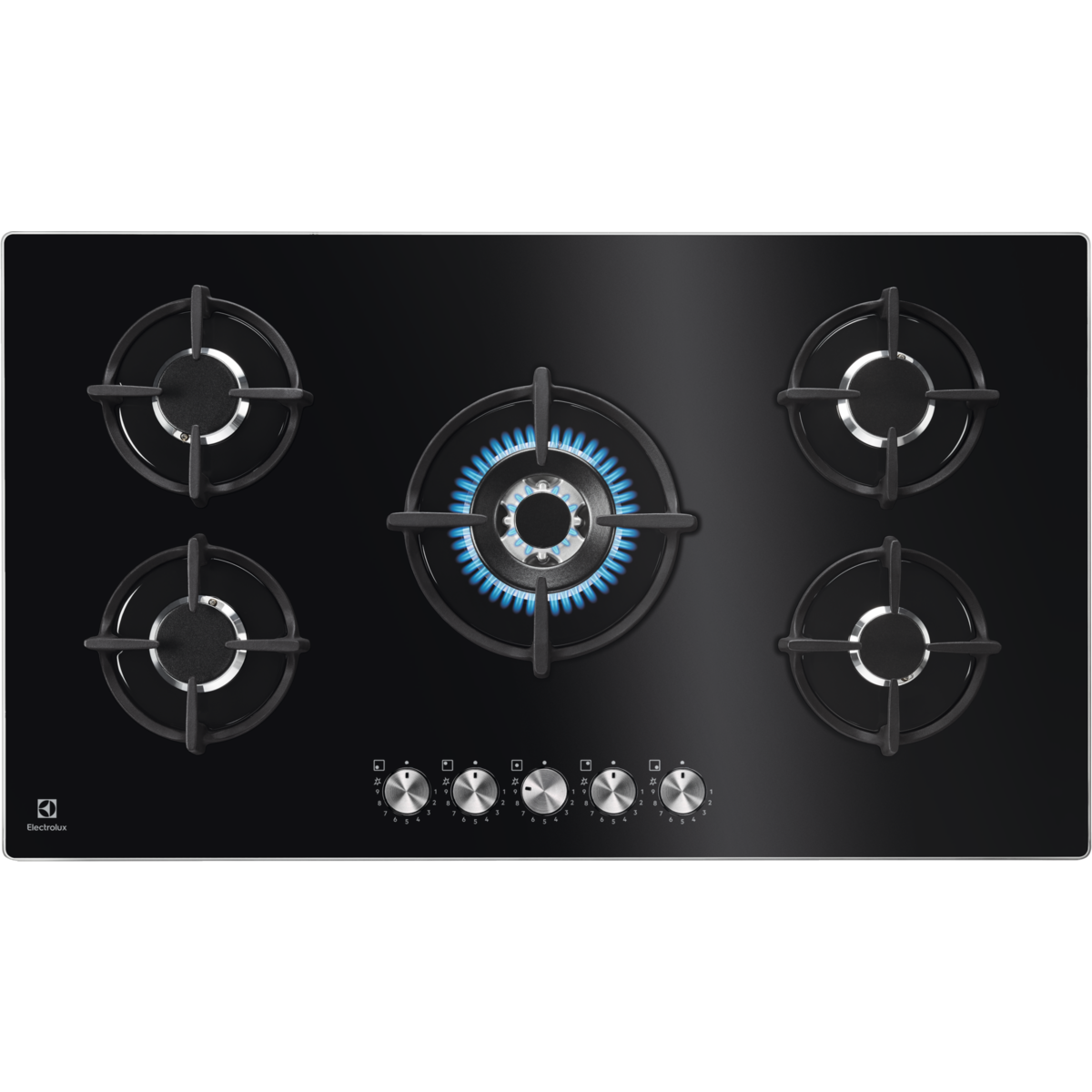 Placa de gás Série 600 Gas on Glass de 90 cm