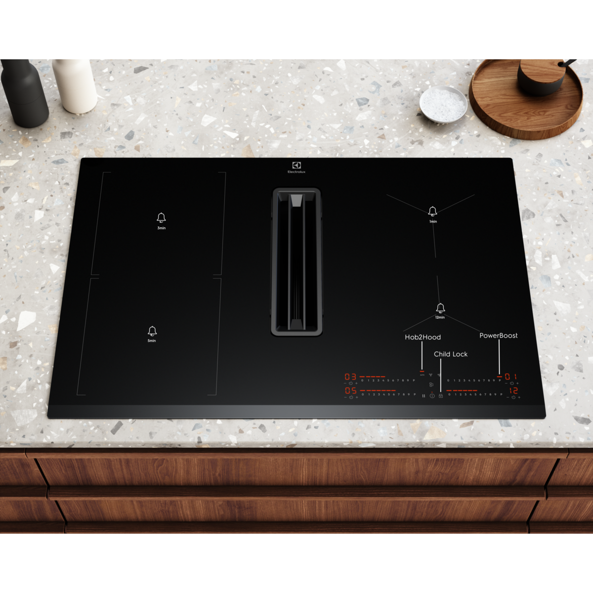 Electrolux - Placa com exaustor integrado - KCC83443