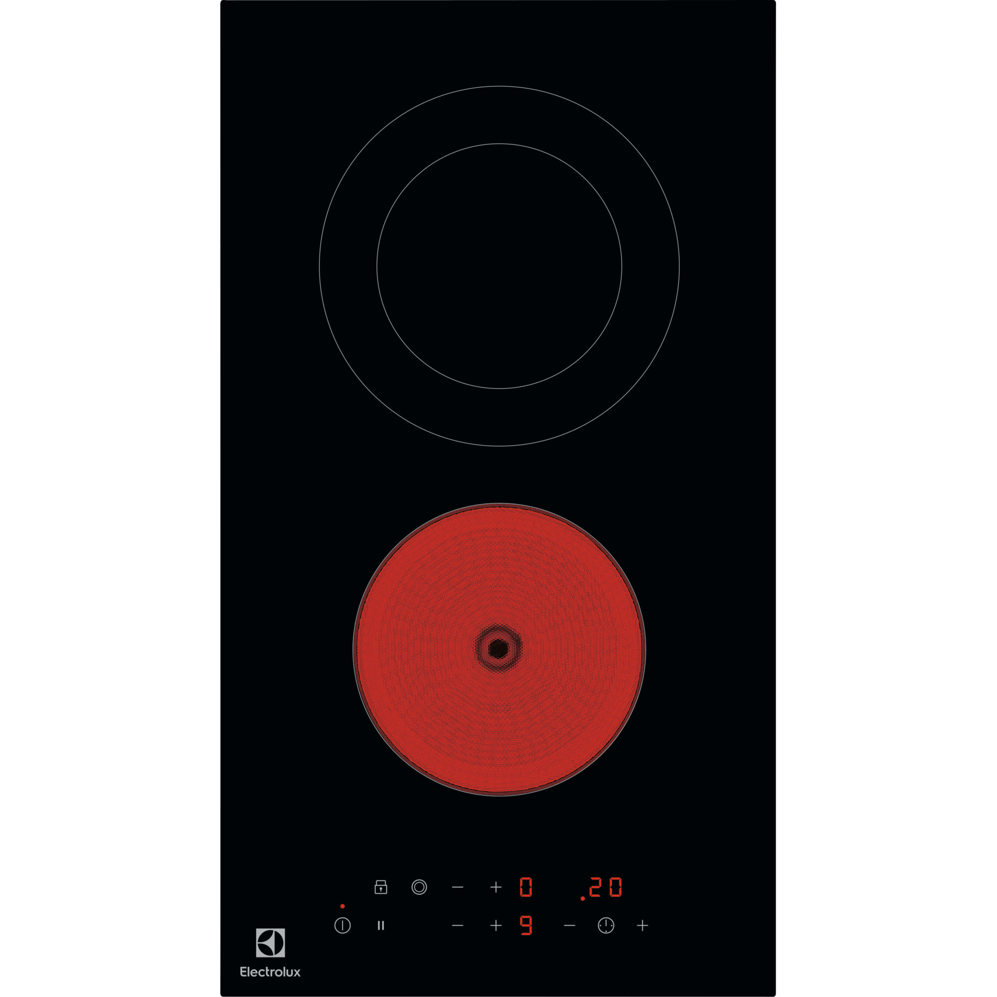 Placa vitrocerâmica Série 300 Domino de 30 cm