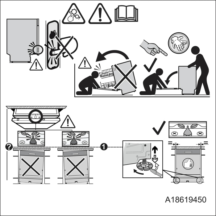 Instruções anti-inclinação