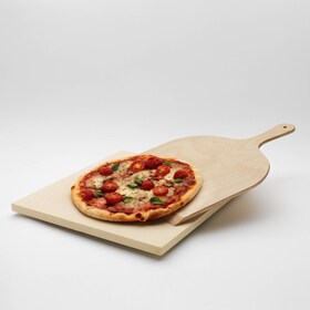 Conjunto de pedra para piza com uma piza
