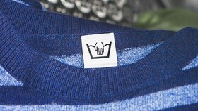 Camisola de lã azul