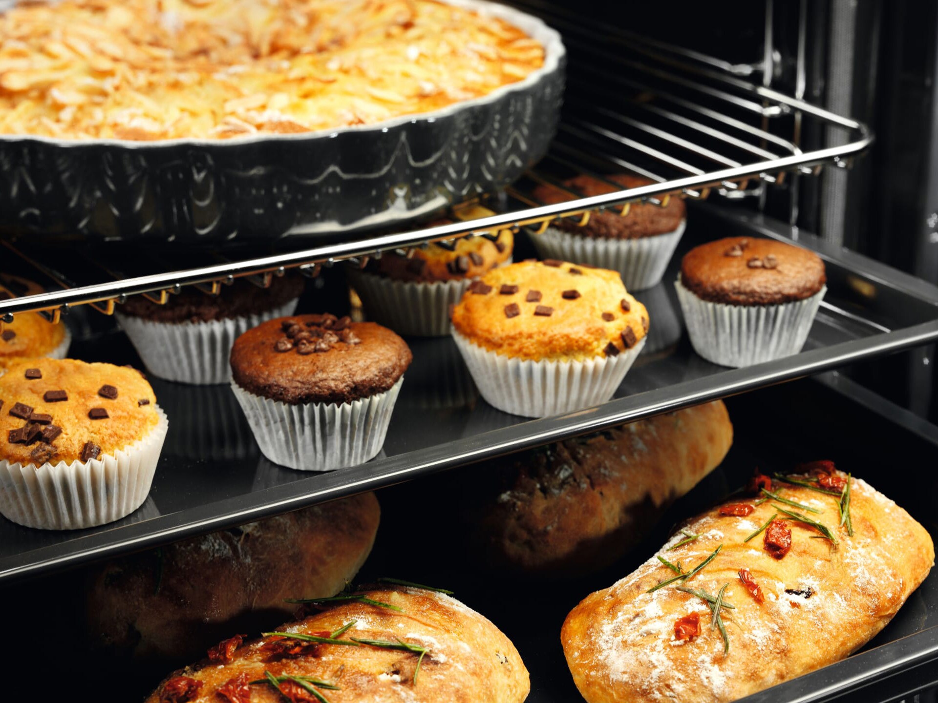 Pastéis no forno